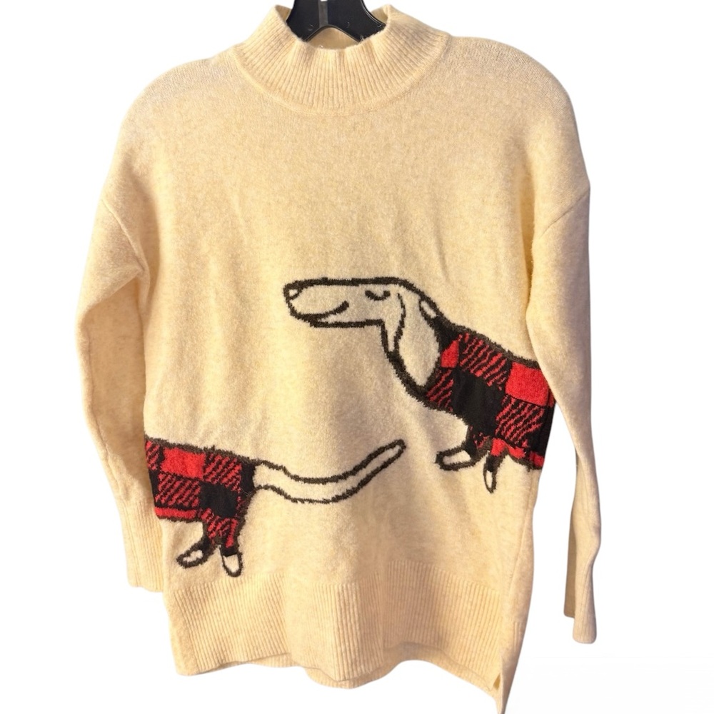Loft Buffalo Plaid Dog Sweater, size XS